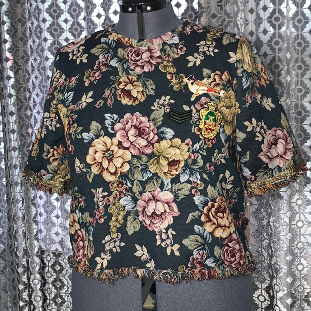 Zara Tapestry Crop Top